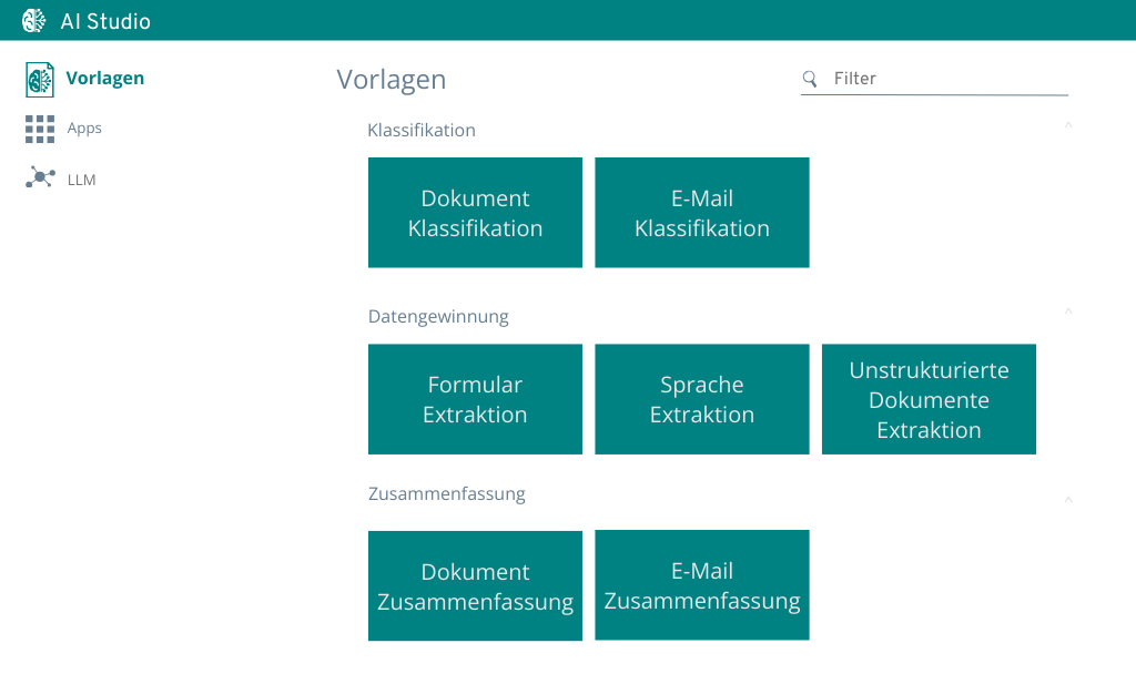 AI Studio - Vorlagen Light
